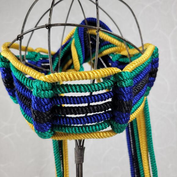 VTG Yves Saint Laurent Trimmings Woven Rope Belt Womens Statement Fringe Boho main image 6